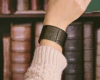 Jane Austen Pride and Prejudice - Literary Book Page Cuff Bracelet - Book Lover - Bibliophile - Perfect Gift For Wife - Jane Austen Gifts