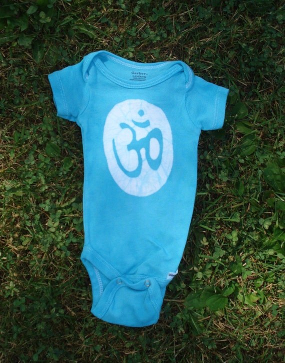 SUPER SALE Om Baby Onesie Namaste Yoga Baby Onesie by AppleJaxie