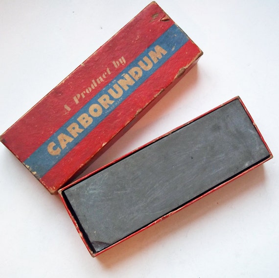 Vintage Knife Sharpening Stone CARBORUNDUM 109 6x2x1 inches