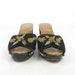 Carved Wood Sandals Vintage 1940s Heels Souvenir Painted