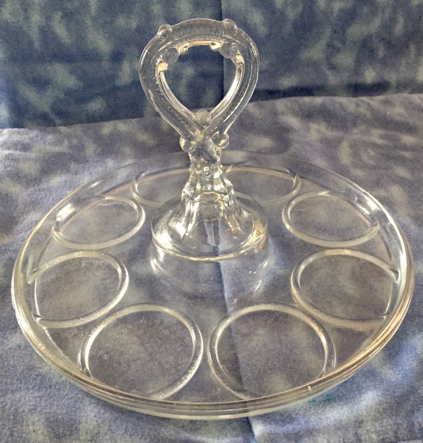 Glass Serving Tray with Handle