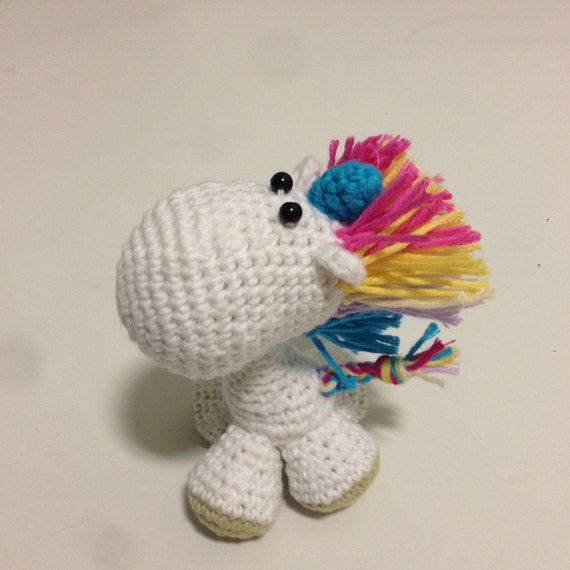 Palm Size Unicorn Crochet Amigurumi keychain
