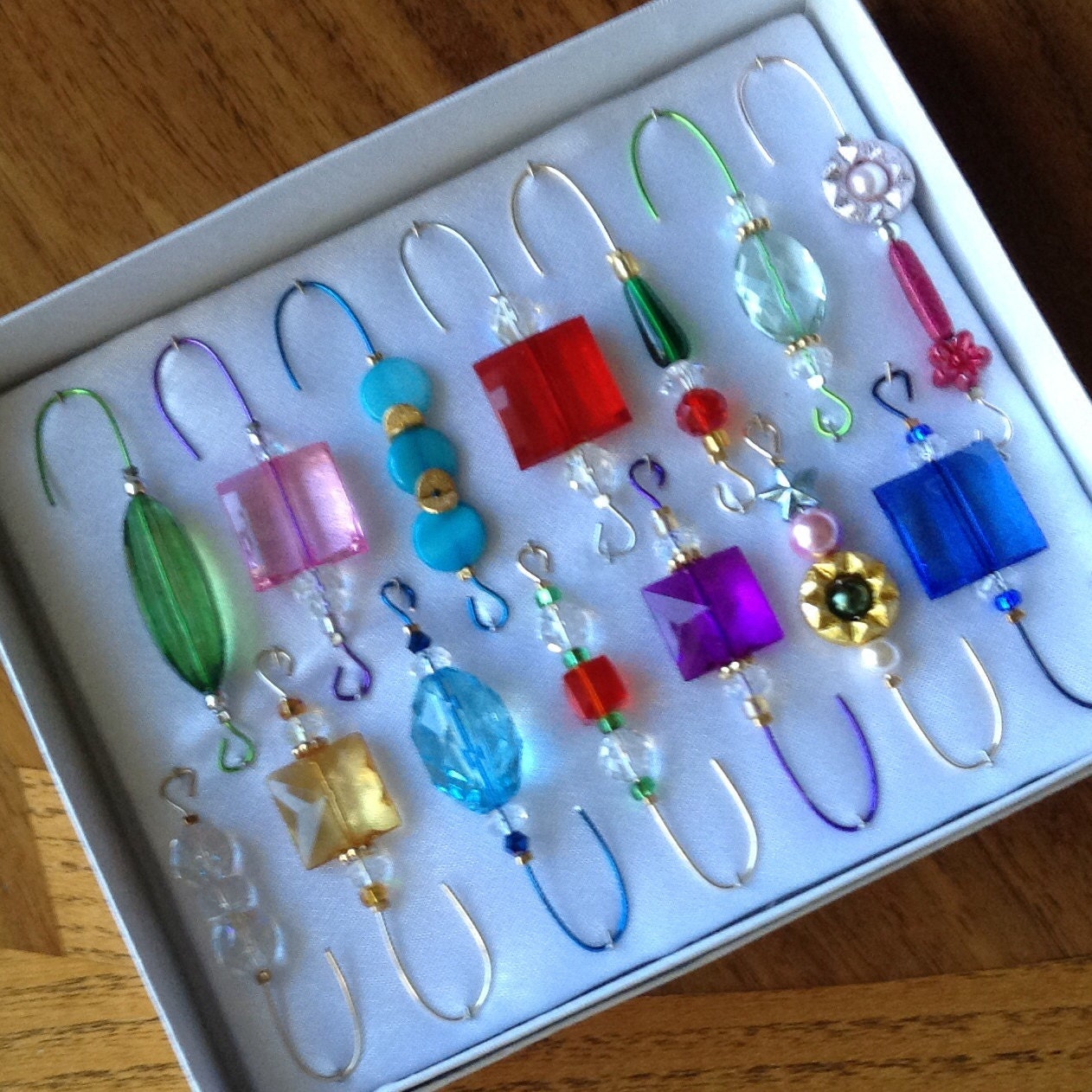 Just Hang On Beaded Christmas Ornament Hanger Hooks by JustHangOn