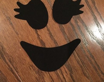 Ghost Face Iron On Applique, You Choose Fabric, Boy or Girl