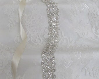 Silver Crystal Rhinestone Bridal Sash,Wedding sash,Belts And Sashes,Bridal Accessories,Bridal Belt,Style # 16