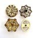 4 vintage faucet handles, white faucet handles, valve handles, white faucet knobs, steampunk knobs, spigot knob, vintage iron knobs, 313