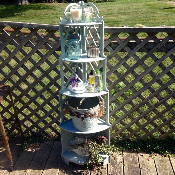 Antique Shabby Chic Corner Shelf