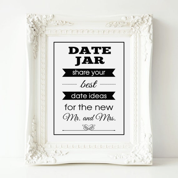 Date Jar Wedding Sign Banner Date Jar Printable By Orchardberry 