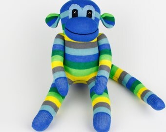 Christmas Gift Handmade Sock Monkey Stuffed Animal Doll Baby Boys Toys Birthday gift New year Gift