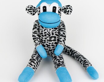 Christmas Gift Handmade Sock Monkey Stuffed Animal Doll Baby Boys Toys Birthday gift New year Gift