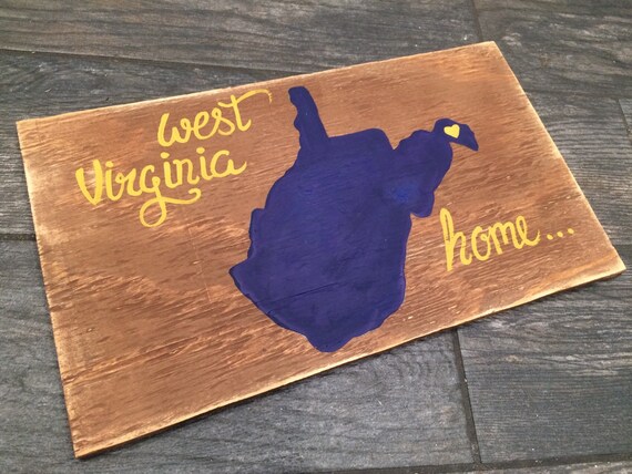 16x9 WV Home Sign west virginia sign hand painted