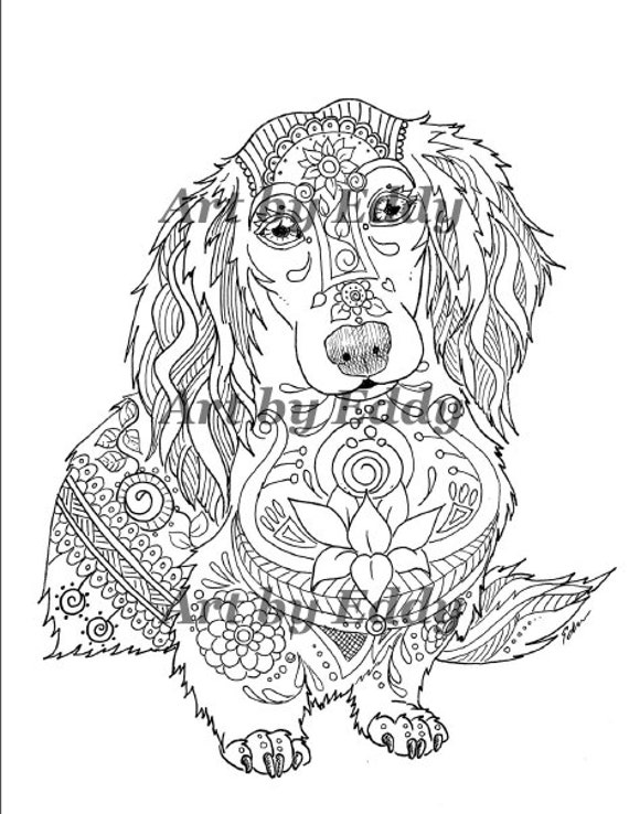 Art Of Dachshund Coloring Book Volume No 1 Physical By