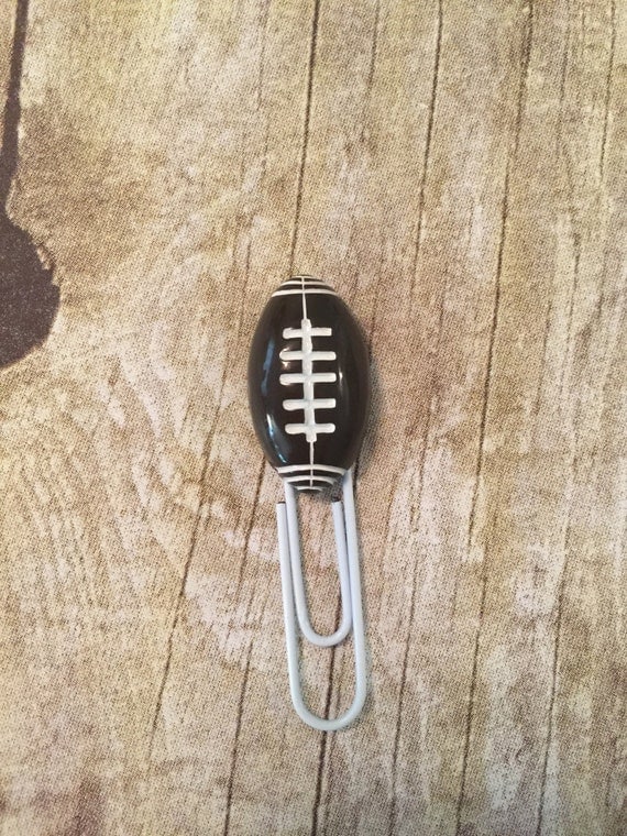Items Similar To Planner Clip Football Button Bookmark Page Marker 