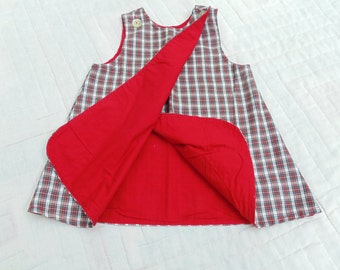 BUSTER BROWN Jumper. Buster Brown Dress. Little GIRLS Jumper. Plaid Jumper. 1970s. Size 2. Photo Shoot. Photo Prop. vintage Wardrobe