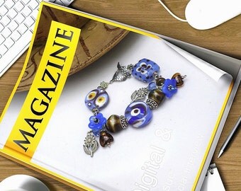 I have the blues wire wrapped 925 silver bracelet