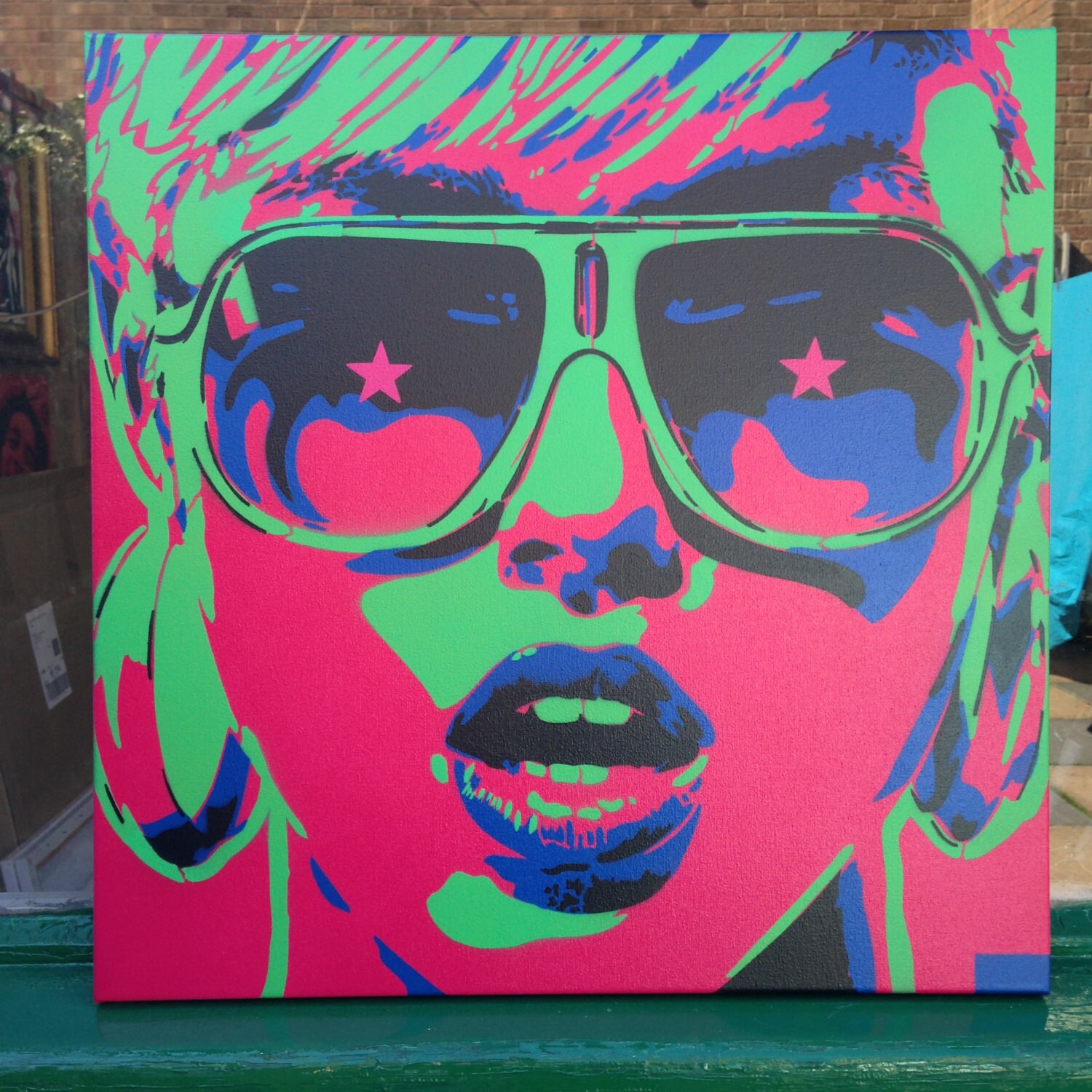 Pop Art Woman Painting Canvas Stencil Art Spray Paint Art