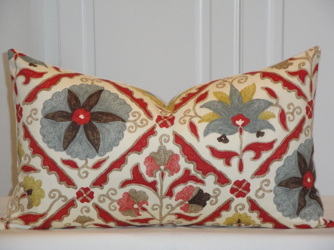 SET OF TWO Decorative Pillow Cover Fit 12 x 20 Insert