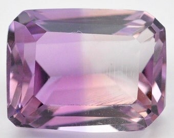 Beautiful Natural Gem Stone OCTAGON BI COLOR Ametrine- Free shipping