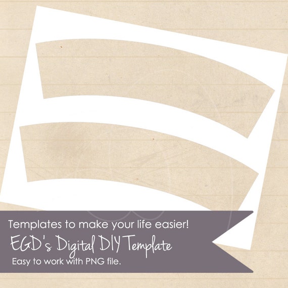 Blank Coffee Cup Wrapper Template Printable Party