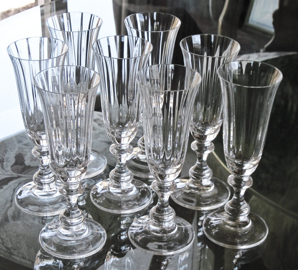 RESERVED Champagne Flutes / Mikasa French Countryside Pattern