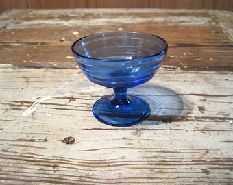 Hazel Atlas Cobalt Blue Moderntone Sherbet