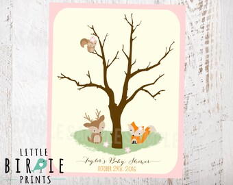 Deer thumbprint tree | Etsy