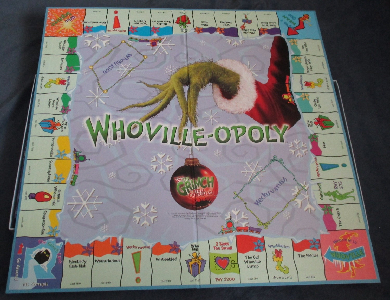 Whoville Opoly Board Game Grinch Stole Christmas