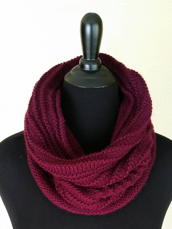 Items similar to Infinity Scarf Deep Wine on Etsy