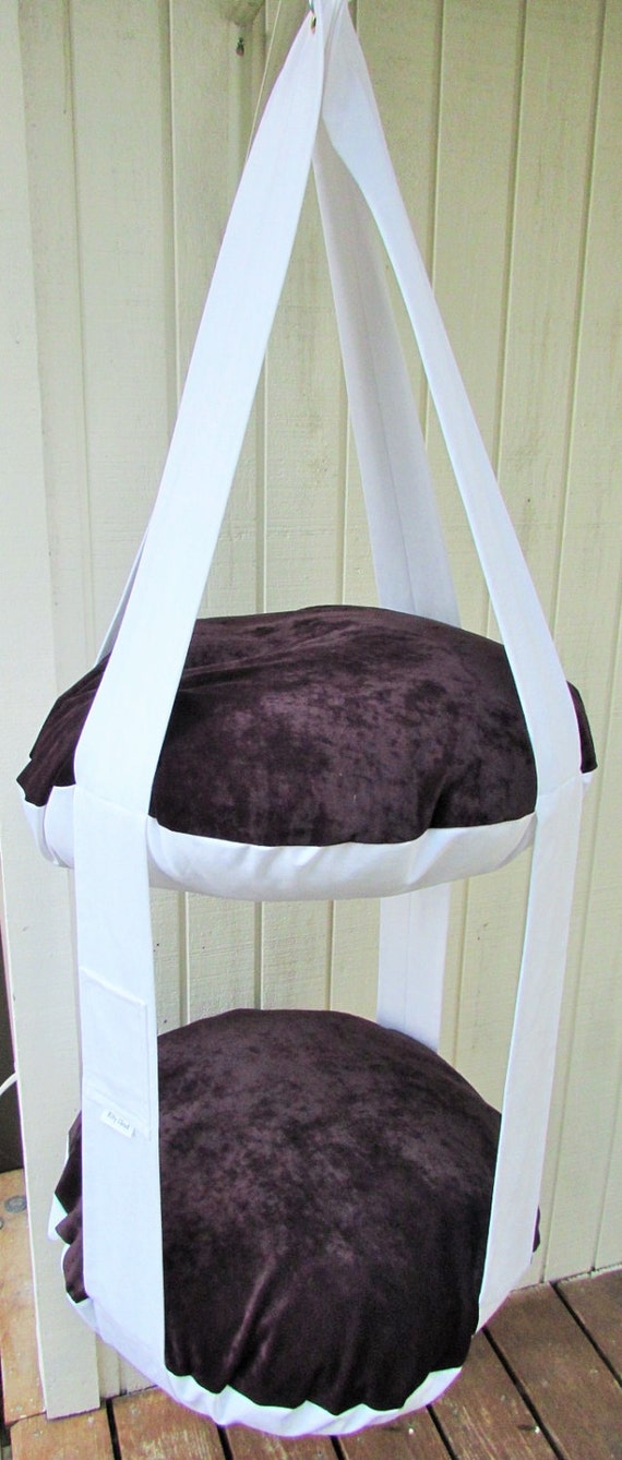 Cat Bed Deep Purple & White Double Cat Bed Kitty Cloud