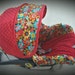 Bright colored Floral with Red minky- Infant car seat cover- Custom Order