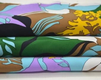 Vintage Retro Polyester Fabric by the yard