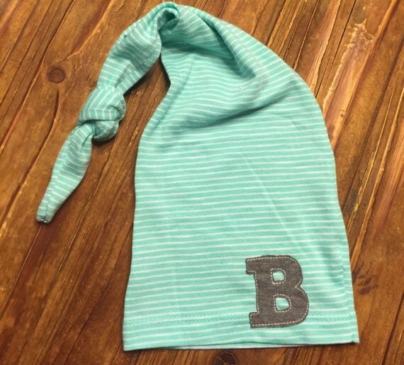 Personalized Hat and Creeper Set Newborn Boy Set Initial