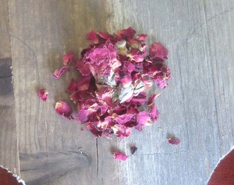 Dried Rose petals and buds - Wiccan herbs witchcraft spells pagan herb magick occult supplies altar tools magick spells