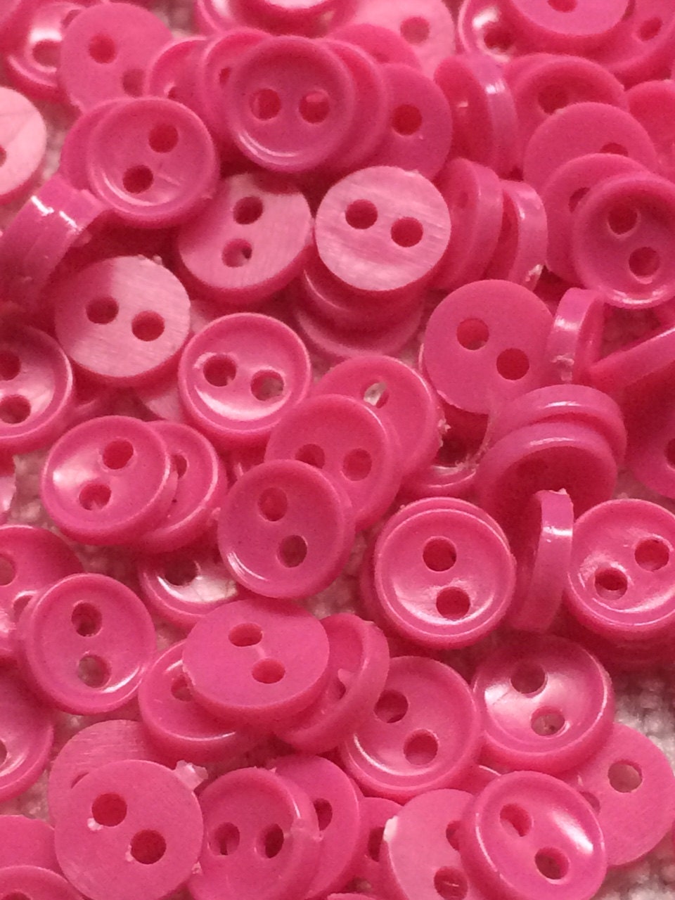 40 Tiny Teeny Buttons 6mm for Doll Clothes - Hot Pink from Talksite on ...