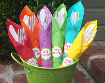 50% OFF SALE - Fiesta Napkin Rings Printable - Instant Download - Let's Fiesta Collection