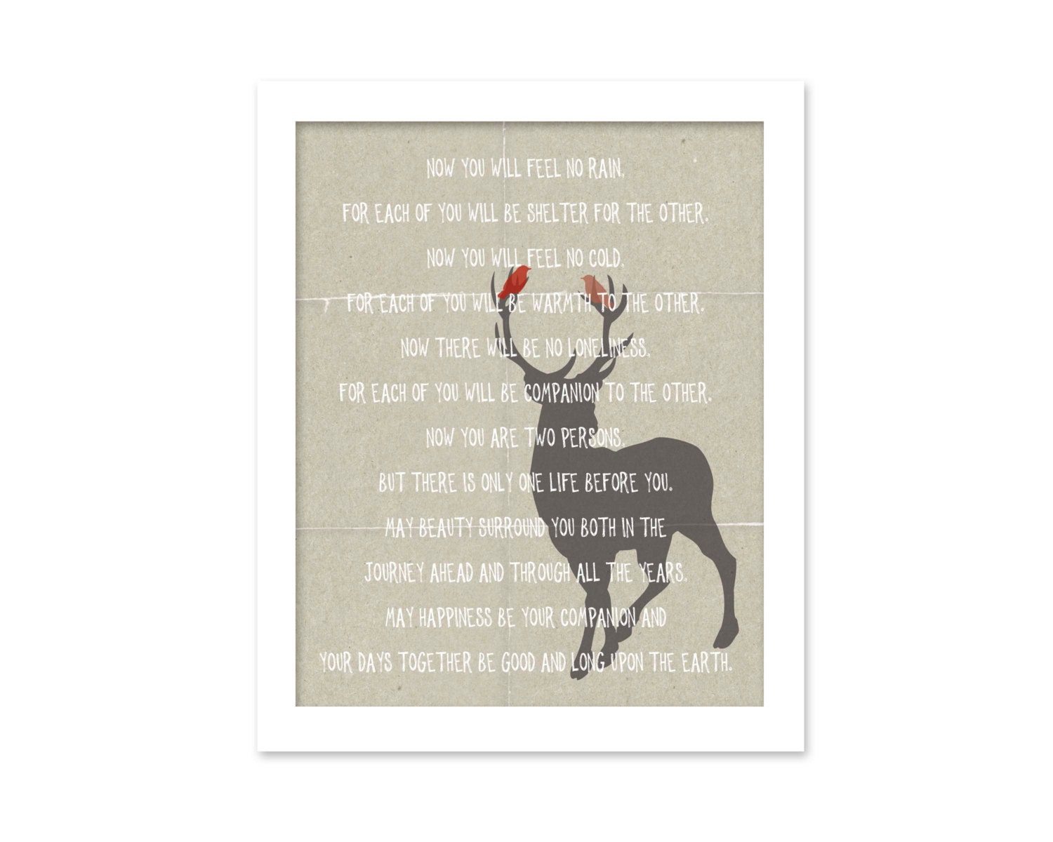 Apache Wedding Blessing Prayer Digital Art Print Love