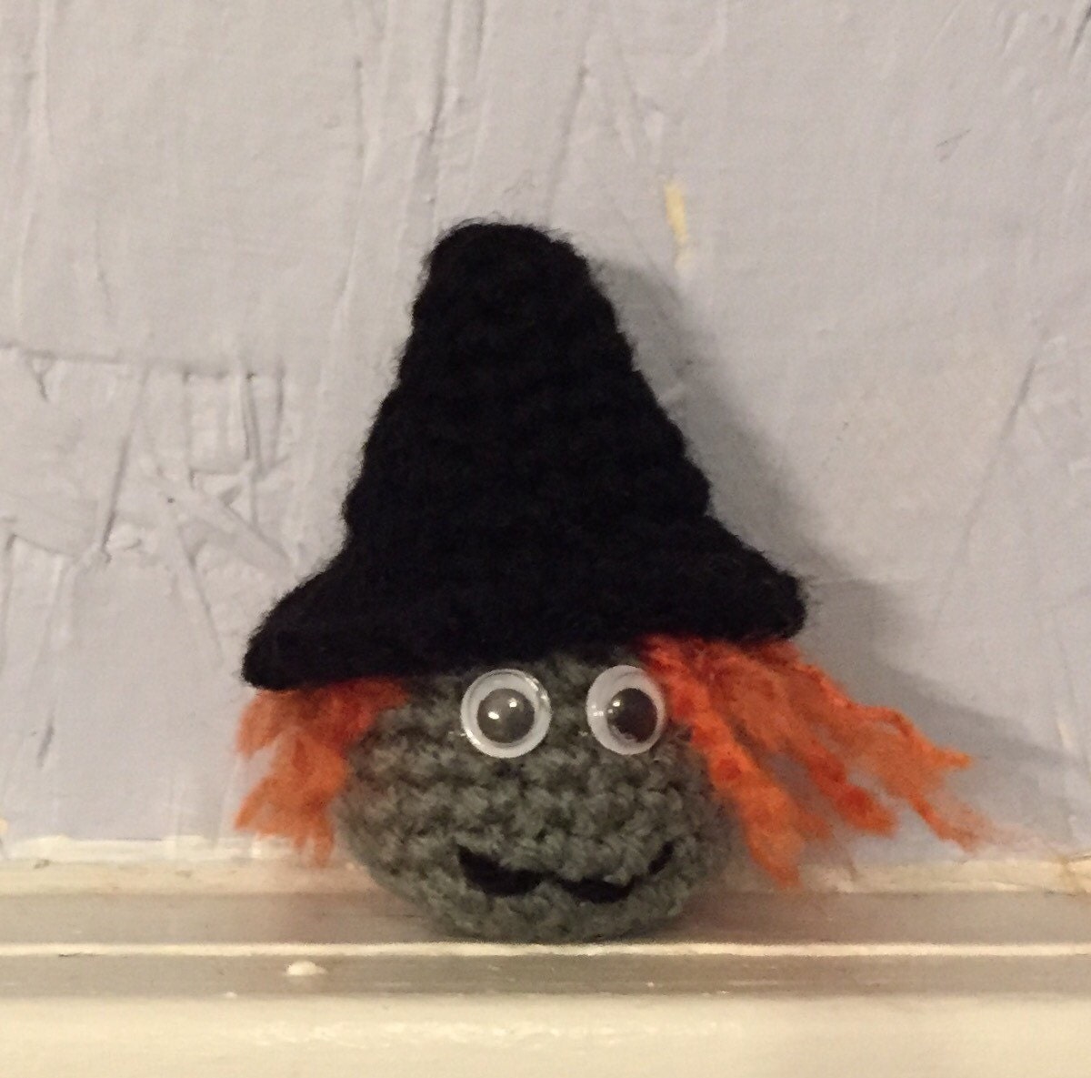 Witch head amigurumi halloween decoration by meddywv on Etsy
