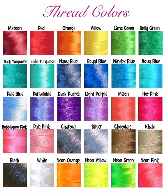 Thread Colors For Embroidery