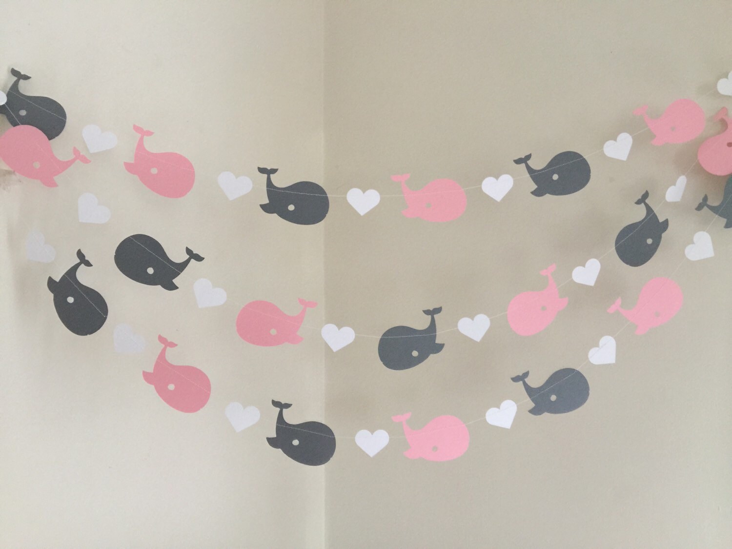 Pink Whale Nursery Whale baby shower Decorations Pink
