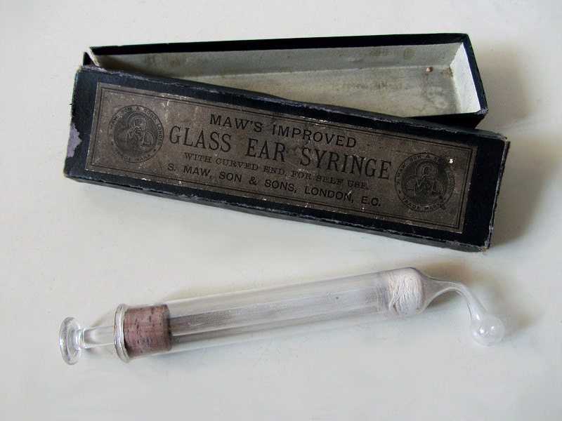 Antique Glass Syringe With Box by uhlalalebrocantage on Etsy
