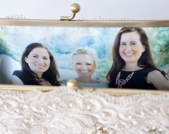 Personalize your Bridal Clutch Purse, Bridesmaid gifts with a Photo Lining - For Personalization only