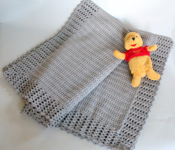 Soft Baby Blanket Neutral Baby Blanket Crochet by Initasworks