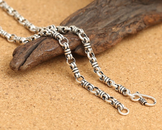 925 sterling silver mens necklace antique silver necklace