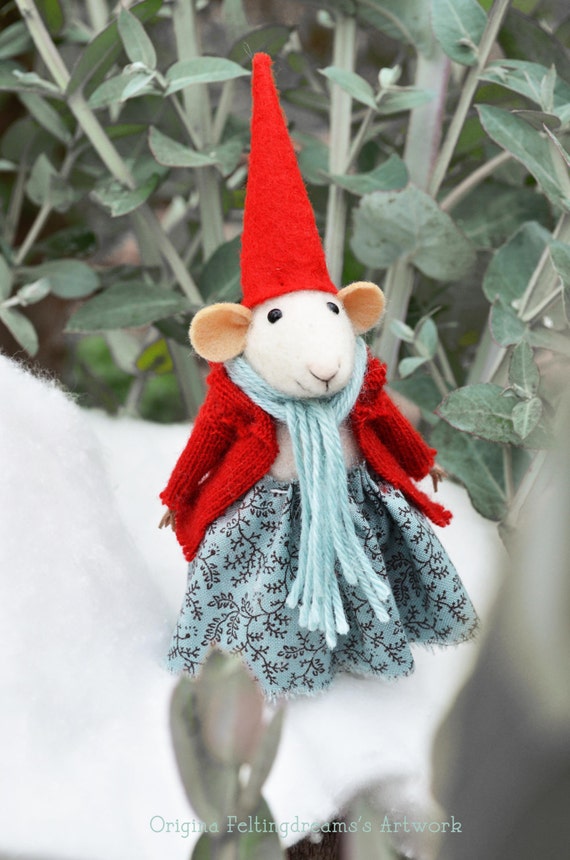 Little Gnome Mouse - Felting Dreams - READY TO SHIP