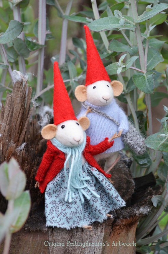 Little Gnome Mouse - Felting Dreams - READY TO SHIP