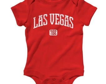 Baby Las Vegas 702 Romper - Infant One Piece - NB 6m 12m 18m 24m - Las Vegas Baby, Nevada Baby - 4 Colors