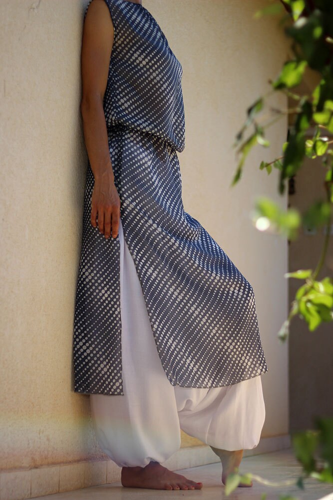 chiffon long tunic