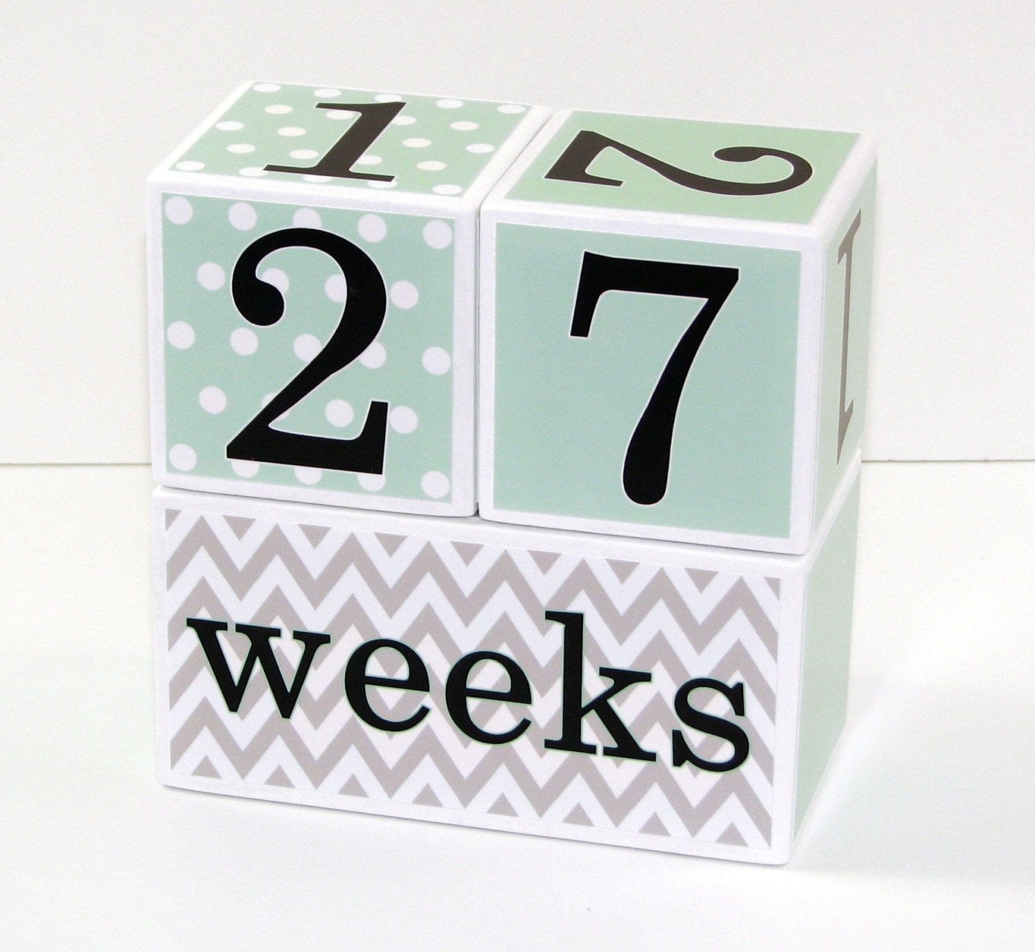 Baby Age Blocks Baby Month Blocks Age by CoconutHutBoutique