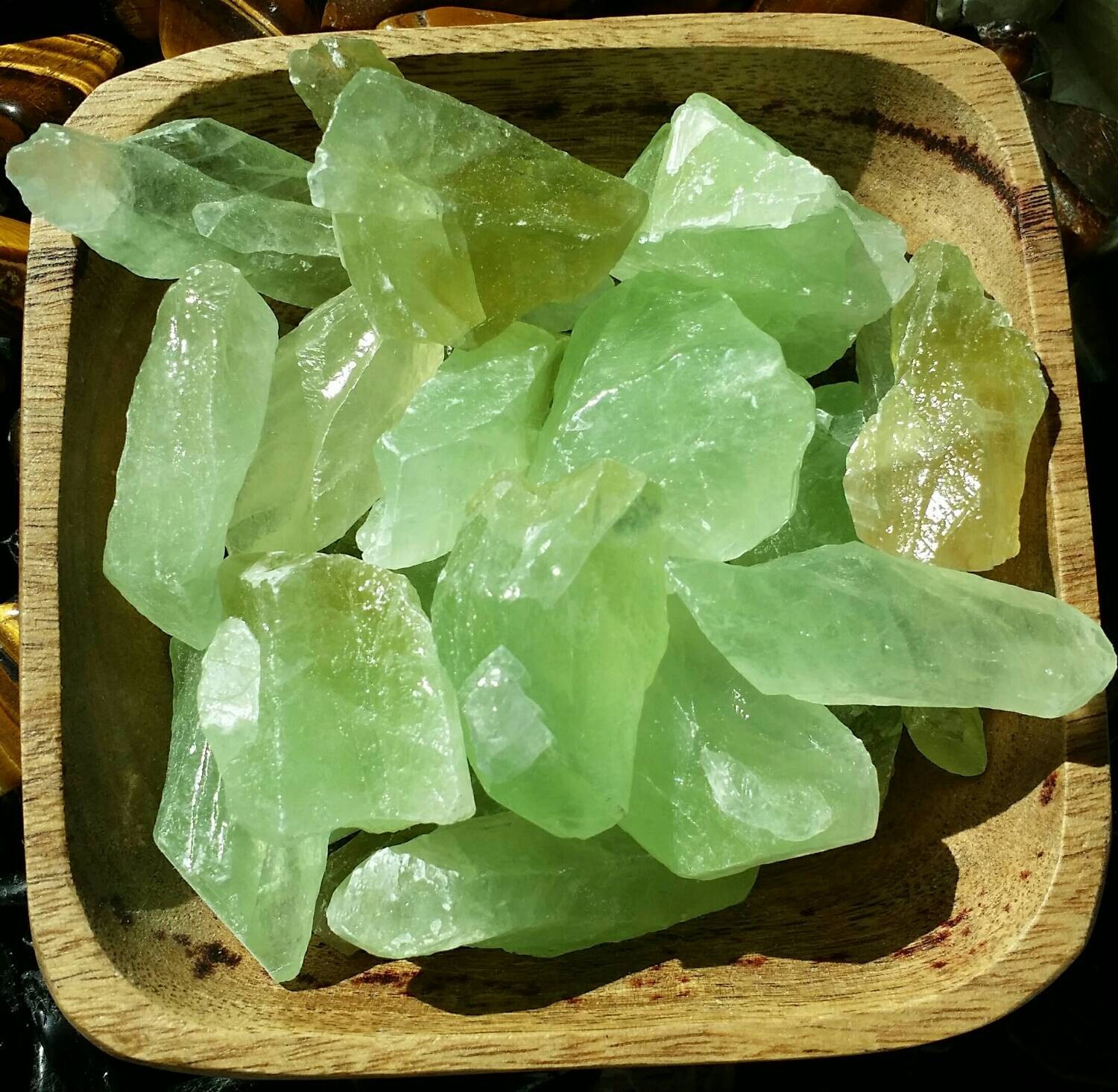 Green Calcite Raw Chunks / Rough Calcite