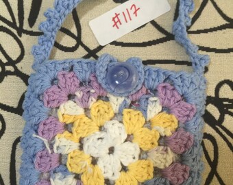 Crocheted Granny Square Purse #117